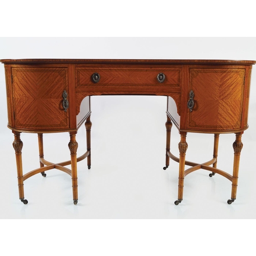 543 - EDWARDIAN PERIOD SATINWOOD AND INLAID DESK