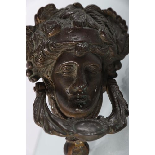 57 - 18TH-CENTURY BRASS DOOR KNOCKER