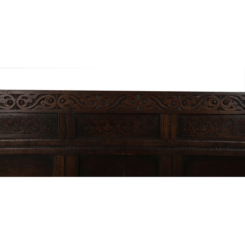 570 - 18TH-CENTURY OAK HALL SEAT