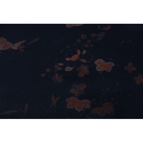 581 - 19TH-CENTURY JAPANESE LACQUERED TRAY OF ROUNDED SHAPE