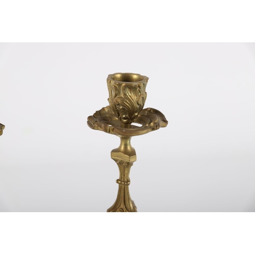 599 - PAIR OF FRENCH ORMOLU CANDLESTICKS