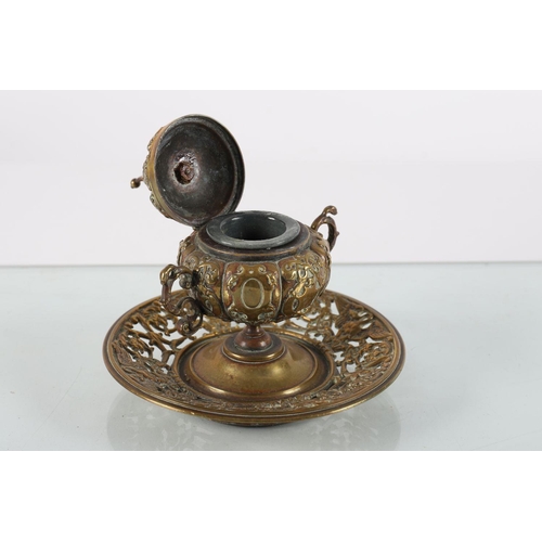 6 - 19TH-CENTURY FRENCH ORMOLU INK STAND