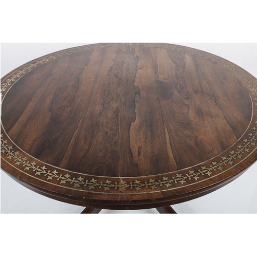 603 - REGENCY ROSEWOOD & INLAID CENTRE TABLE