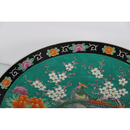 618 - LARGE CHINESE POLYCHROME CHARGER