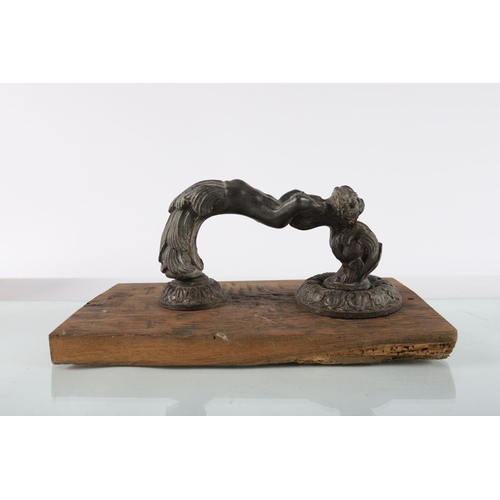 633 - 18TH-CENTURY CAST IRON DOOR KNOCKER