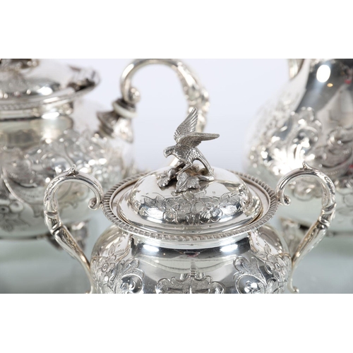 642 - FOUR-PIECE SHEFFIELD TEA SET