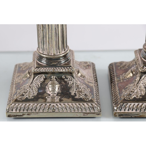 652 - PAIR SHEFFIELD CANDLESTICKS