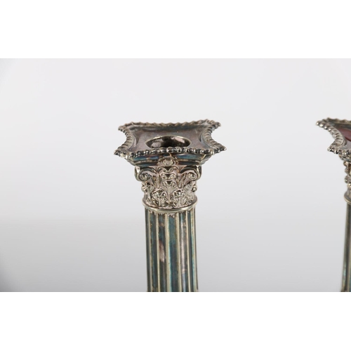 652 - PAIR SHEFFIELD CANDLESTICKS