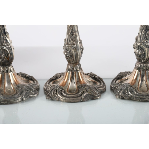 653 - SET 4 GEORGE III SHEFFIELD CANDLESTICKS