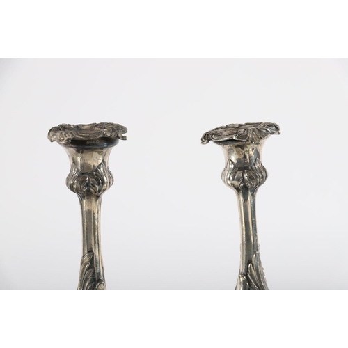 653 - SET 4 GEORGE III SHEFFIELD CANDLESTICKS