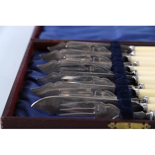 655 - CASED FISH KNIVES AND FORK