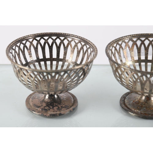 670 - PAIR OF SILVER BON BON DISHES