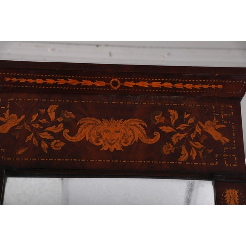 79 - 18TH-CENTURY DUTCH MARQUETRY FRAMED PIER MIRROR