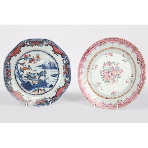 84 - 2 18TH-CENTURY CHINESE FAMILLE ROSE PLATES