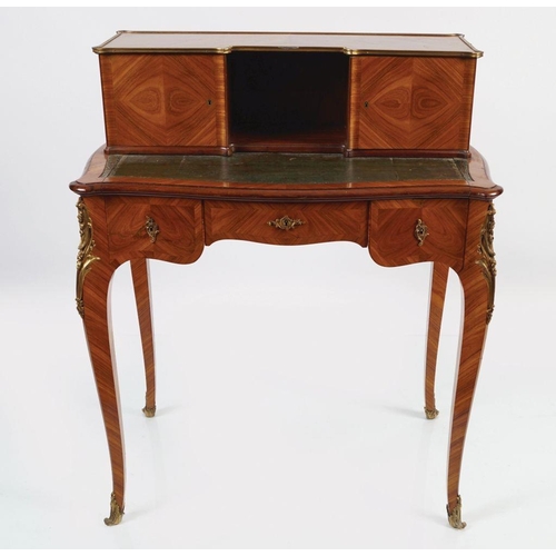 88 - LATE 19TH-CENTURY BRASS-MOUNTED KINGWOOD DESK