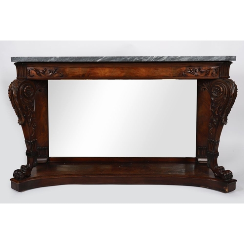 1 - IMPORTANT WILLIAM IV MAHOGANY CONSOLE TABLE, CIRCA 1830