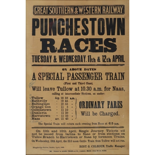 103 - IRISH TRAIN CHART TO PUNCHESTOWN