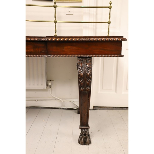 117 - IMPORTANT WILLIAM IV MAHOGANY INVERTED BREAKFRONT SIDE TABLE