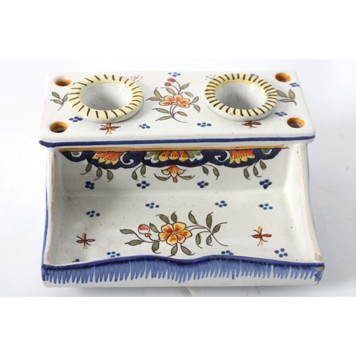 12 - FAIENCE PEN AND INK STAND