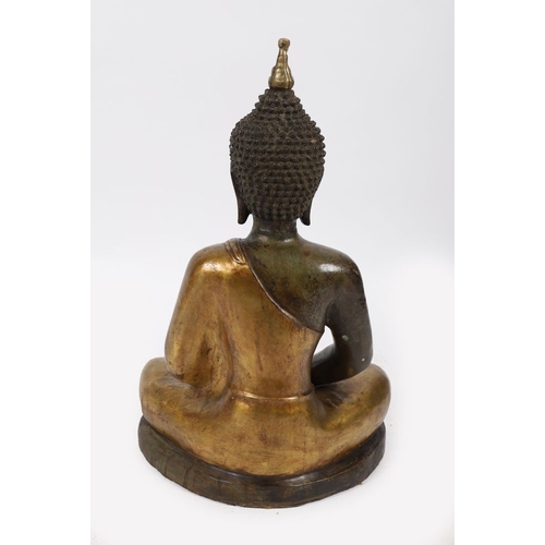 13 - TIBETO-CHINESE QING GILT BRONZE BUDDHA