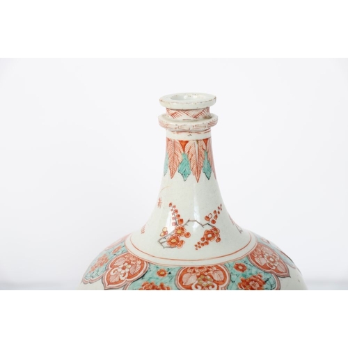 133 - JAPANESE EDO PERIOD POLYCHROME VASE