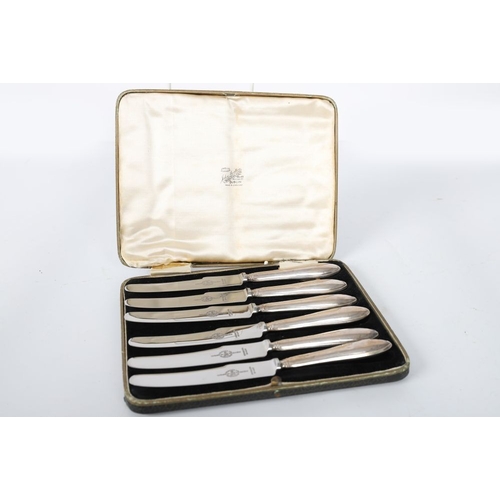 1362 - SET OF 6 SILVER HANDLED FRUIT KNIVES