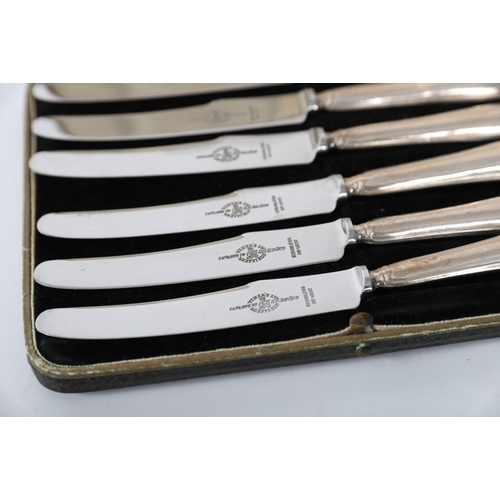 1362 - SET OF 6 SILVER HANDLED FRUIT KNIVES