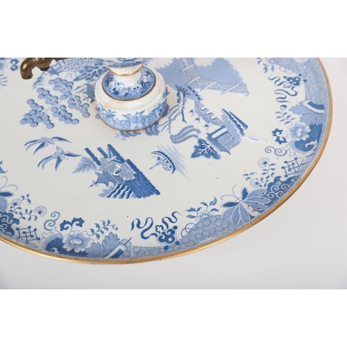 140 - 19TH-CENTURY BLUE AND WHITE LAZY SUSAN