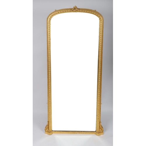 142 - 19TH-CENTURY GILT FRAMED PIER MIRROR