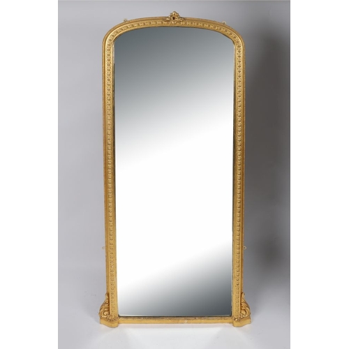 142 - 19TH-CENTURY GILT FRAMED PIER MIRROR