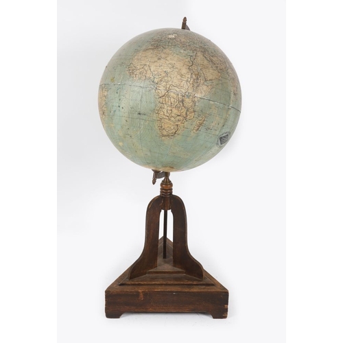 148 - LARGE ERDGLOBUS LIBRARY TERRESTRIAL GLOBE ON STAND