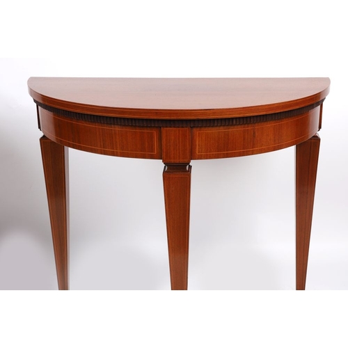 157 - PAIR EDWARDIAN ROSEWOOD & INLAID CONSOLE TABLES