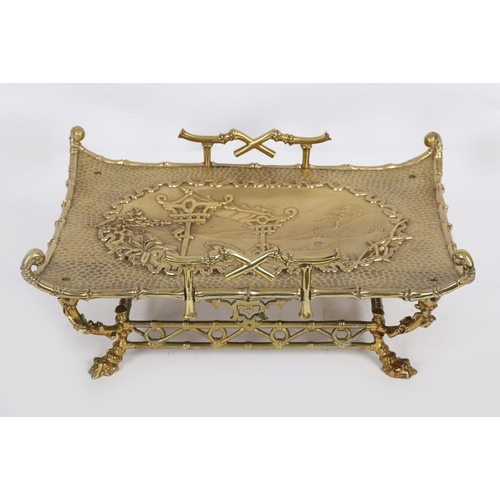 161 - 19TH-CENTURY JAPANESE MEIJI GILT BRONZE TRAY