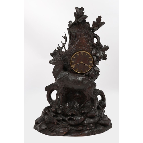 164 - LARGE 19TH-CENTURY CARVED BLACK FOREST CLOCK