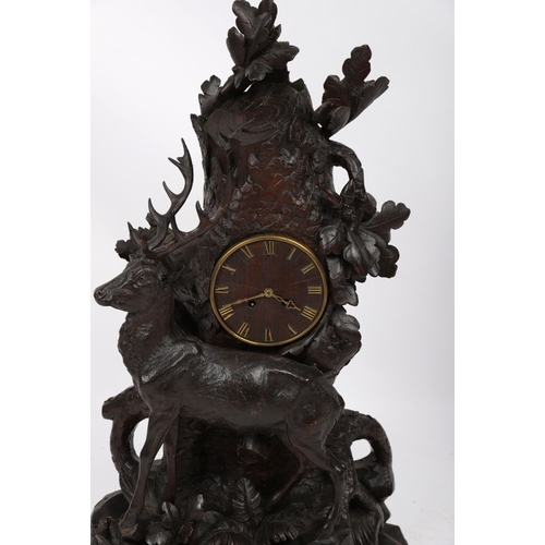 164 - LARGE 19TH-CENTURY CARVED BLACK FOREST CLOCK