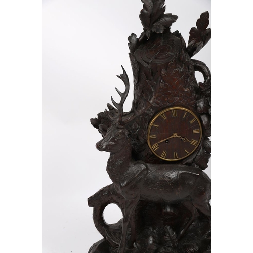 164 - LARGE 19TH-CENTURY CARVED BLACK FOREST CLOCK