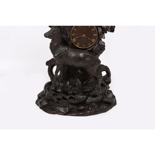 164 - LARGE 19TH-CENTURY CARVED BLACK FOREST CLOCK