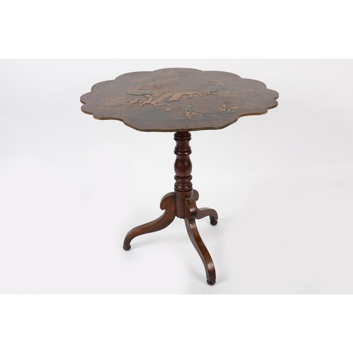 166 - 19TH-CENTURY LACQUERED CENTRE TABLE