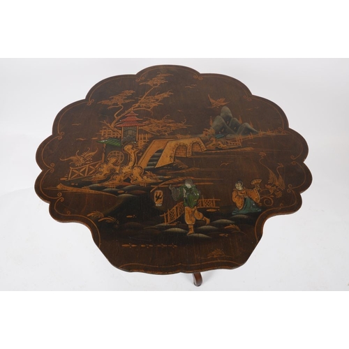 166 - 19TH-CENTURY LACQUERED CENTRE TABLE