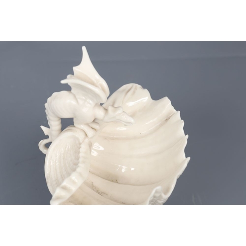 168 - BELLEEK GRIFFIN CLAM SHELL