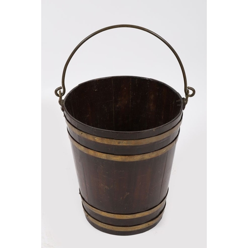 170 - BRASS-BOUND PEAT BUCKET