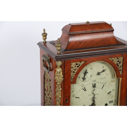 180 - GEORGE III MAHOGANY BRACKET CLOCK