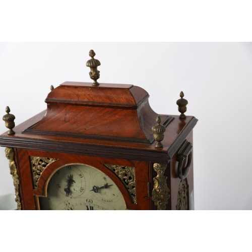 180 - GEORGE III MAHOGANY BRACKET CLOCK