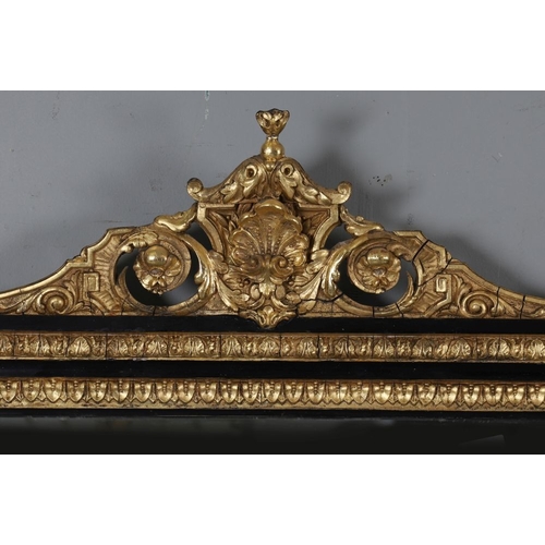 250 - 19TH-CENTURY GILT FRAMED OVERMANTEL MIRROR