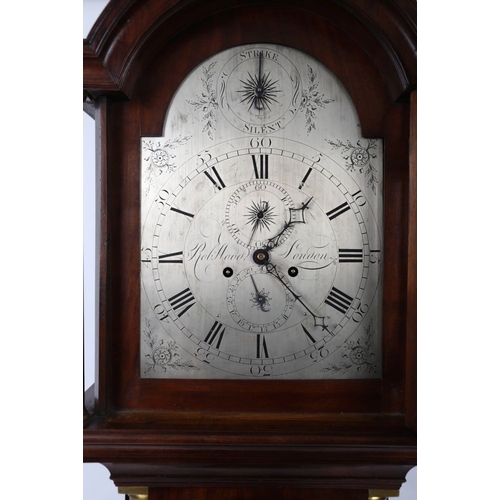 256 - 18TH-CENTURY MAHOGANY LONG CASE CLOCK