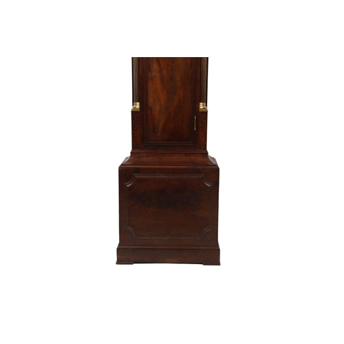 256 - 18TH-CENTURY MAHOGANY LONG CASE CLOCK