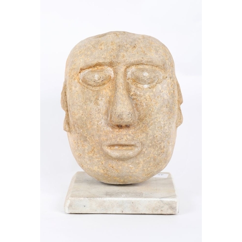 276 - SCULPTED GRANITE STONE HEAD