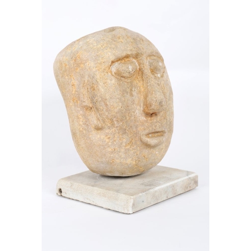 276 - SCULPTED GRANITE STONE HEAD