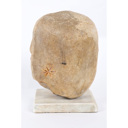 276 - SCULPTED GRANITE STONE HEAD