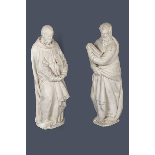 288 - PAIR OF LARGE 19TH-CENTURY MARBLE SCULPTURES